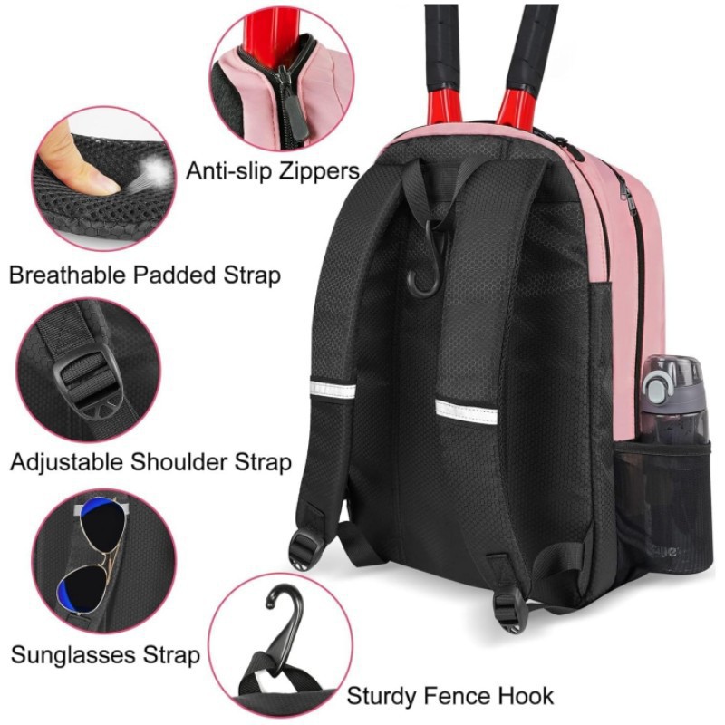 Amazon venta caliente bolsa de raqueta mochila de raqueta deportiva de gran capacidad de viaje estratificado bolsa de almacenamiento de zapatos almacén independiente