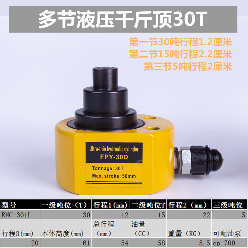 Yuhuan zheniu separó el hueco medio ultrafino horizontal hidráulico del gato 10T20T30T50T100 t de alta calidad