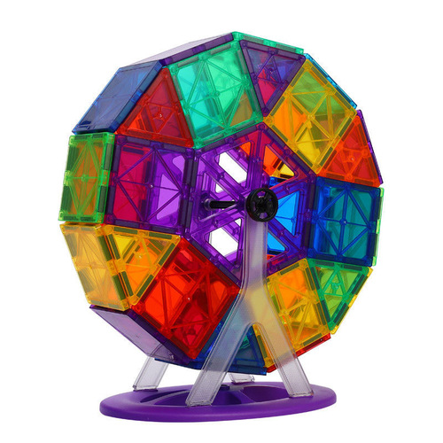 Large Color Window Magnetic Piece Set Children's Educational Magnetic Building Block Set Variety of Assembled Toys Manufacturer Wholesale