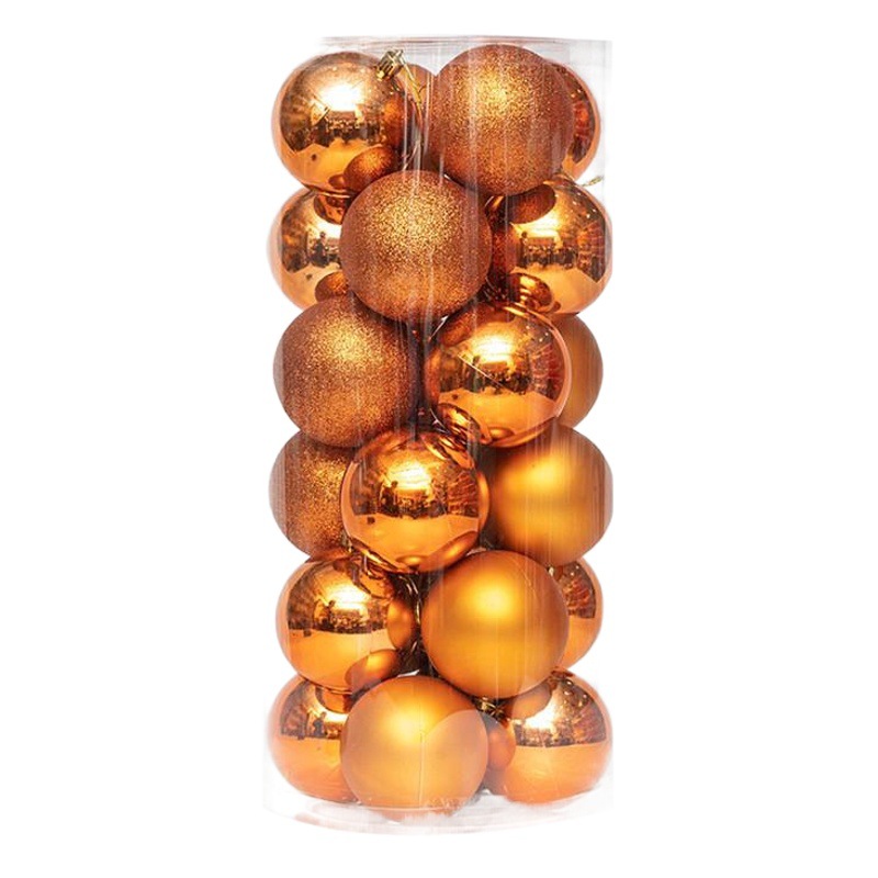 Bola de Navidad Bola brillante 4-8cm24 Bolas de plástico decoración del árbol de Navidad bola decoraciones navideñas