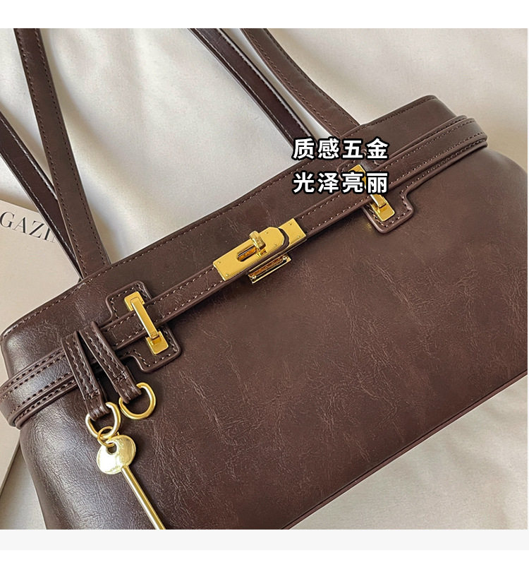 Túi tote nữ quai đeo vai dáng ngang cỡ lớn , chất liệu PU mềm, đựng được nhiều đồ — Gạo trắng, Rượu vang đỏ, màu cà phê, màu nâu chi tiết 4