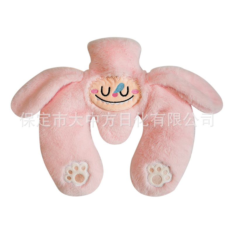 2025년 인기모델 - 베이지색 물주머니가 달린 핑크색 홀터넥 뜨거운 물병