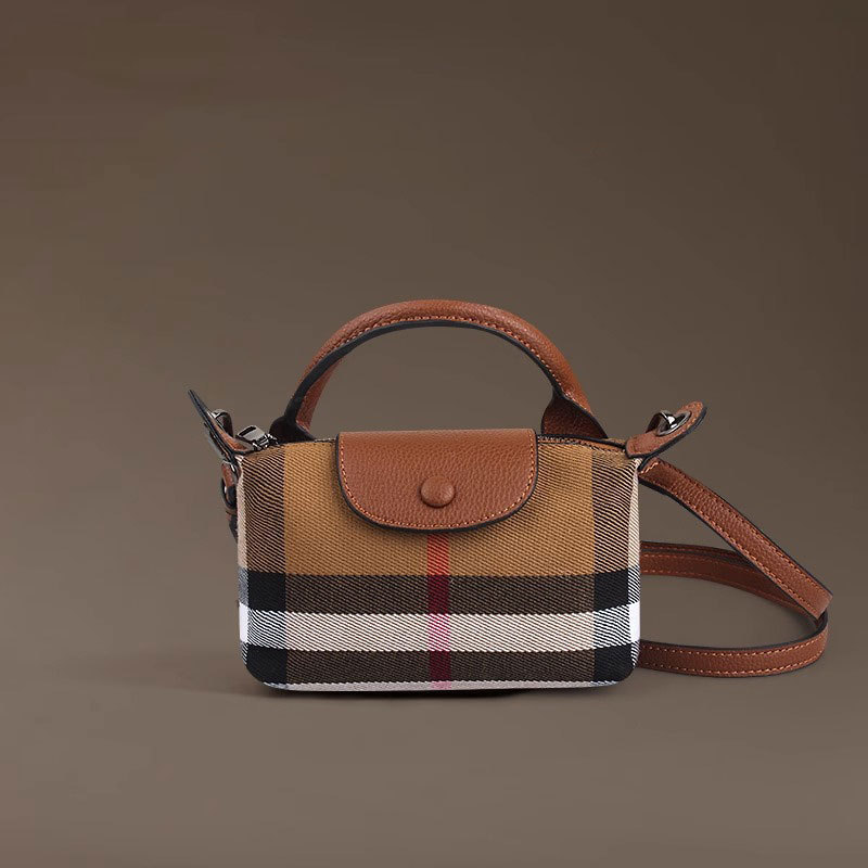 Bolso pequeño de lona de moda europea y americana, moderno, 2025, nuevo, informal, mini bolso, bolso para teléfono, bandolera a cuadros