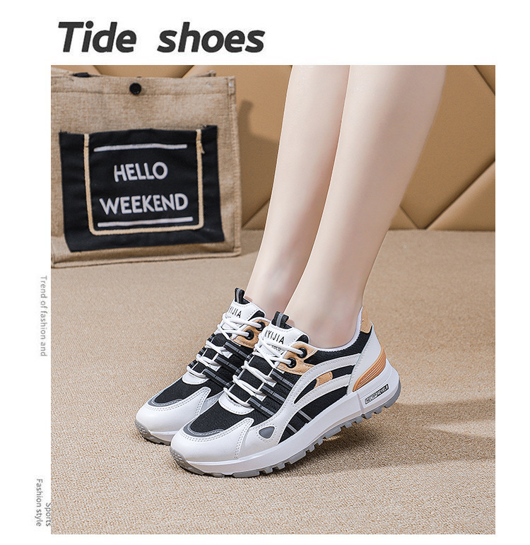 Women's Lady Tennis Shoes Leather Shoes Athletic Shoes Sneakers Mesh Durable Easy To Clean Lightweight Footgear_voghion.com