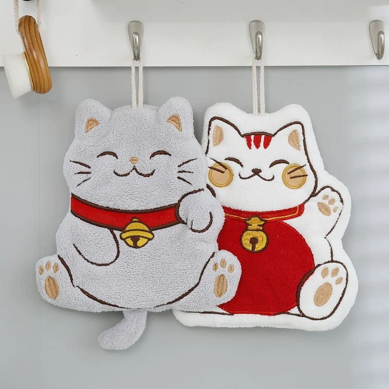 Коралловое мультяшное полотенце, для удачи, влагопоглощающее