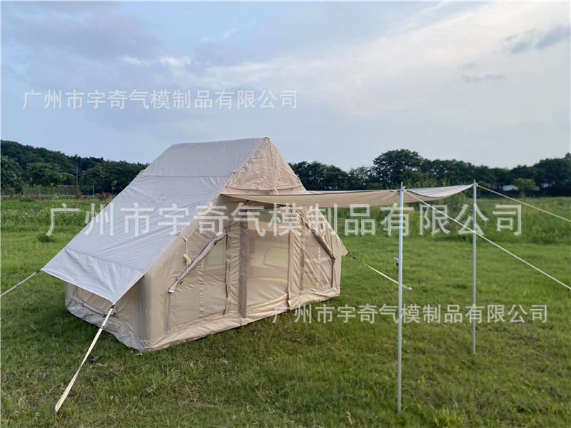 Outdoor Camping Inflatable Tent with Canopy, Oxford Cloth, Portable, Foldable, No Assembly Required, Quick Setup, Waterproof