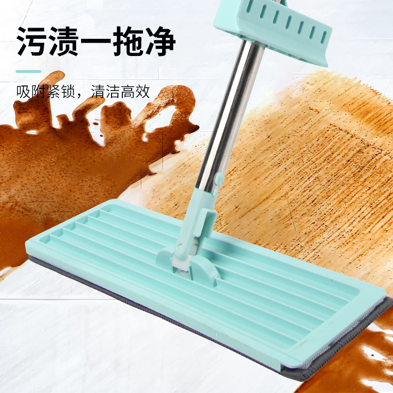 免手洗刮刮乐拖把 家用免手洗大号平板拖把拖地干湿两用清洁拖布