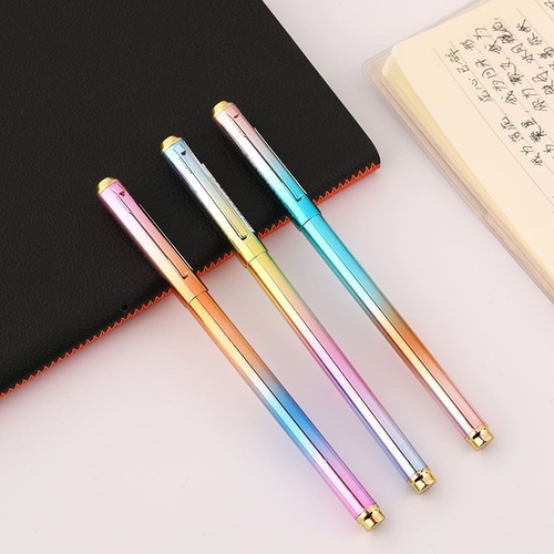 Processingogo Metal Pen Body Black 0.5mm Fashion Student Neutral Pen Office Signature Pen for Men and Women Gift