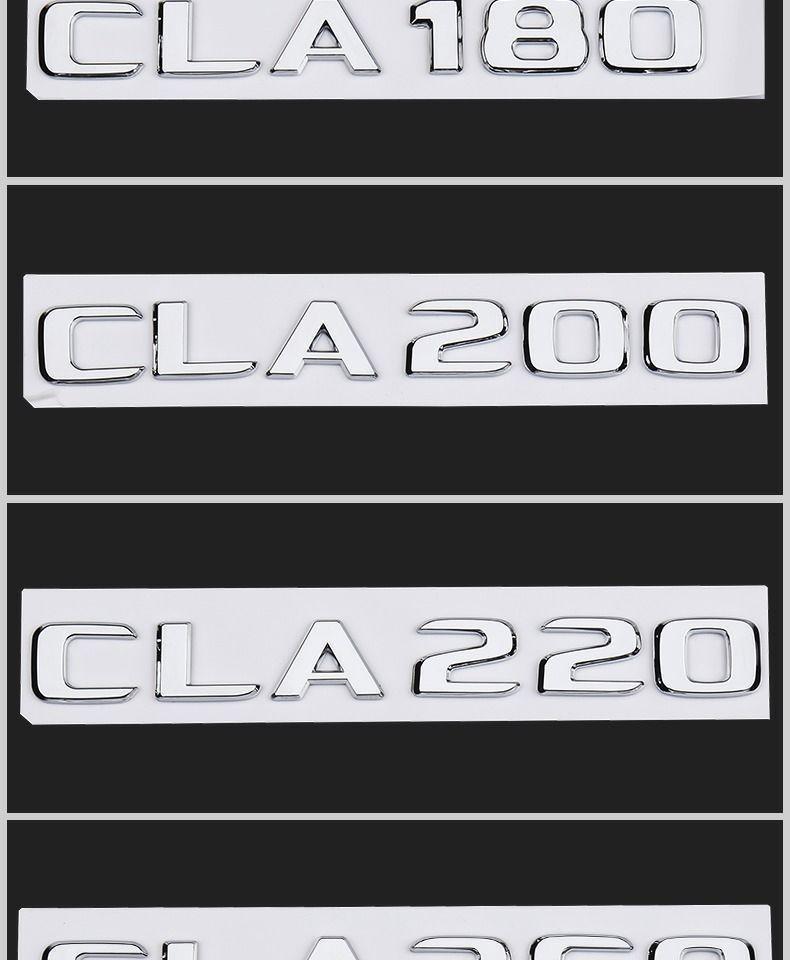 Mercedes-Benz CLA260 car stickers, CLA200 rear emblem, CLA45 emblem, CLA220 car logo, AMG front grille decoration, car modification