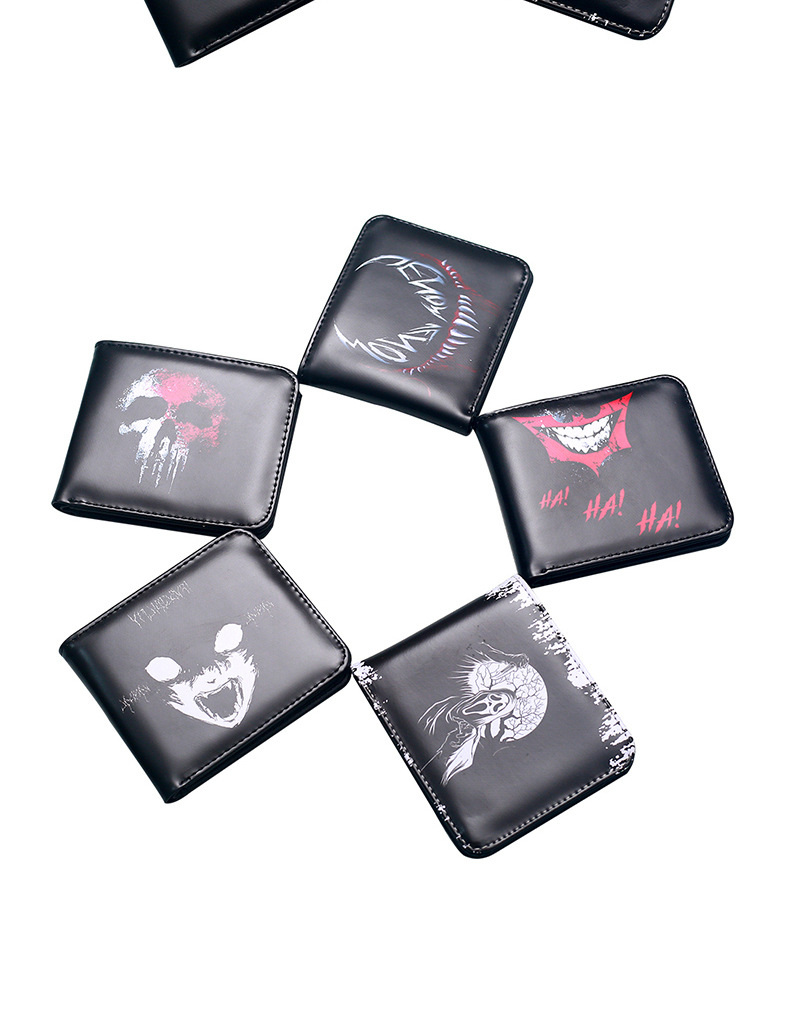 Unisex Letter Skull PVC Open Small Wallets display picture 23