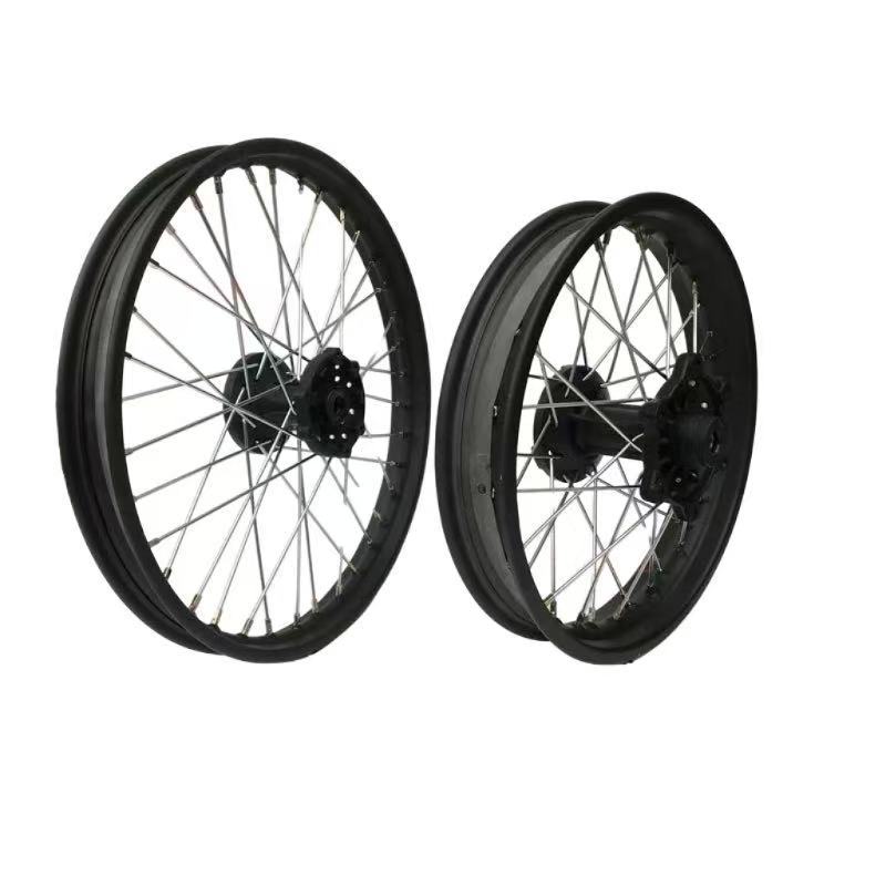 Suitable for Huanghe Hailing Hengjian Magician 250 Off-Road Motorcycle Front 19 Rear 16 Steel Rim Hub Assembly