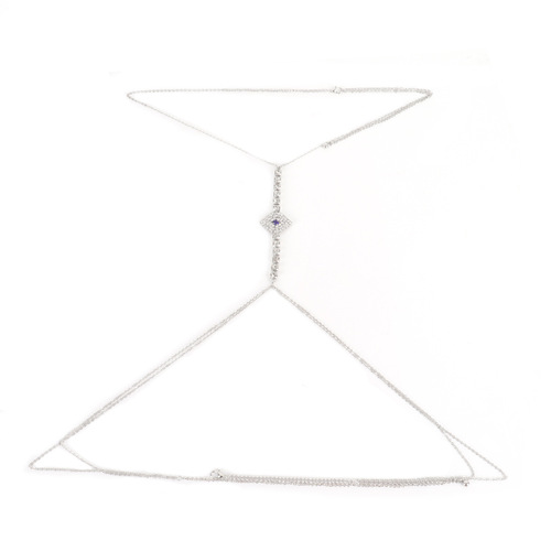 European and American fashion accessories simple devil's eye chest chain nightclub shiny sexy body chain female body chain