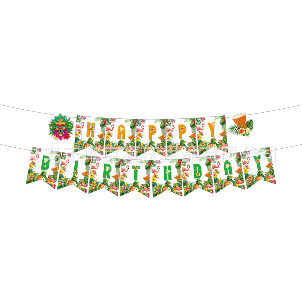 Amazon nuevo Hawaiano tema decoración del partido verano plato de papel desechable taza vajilla tire bandera traje