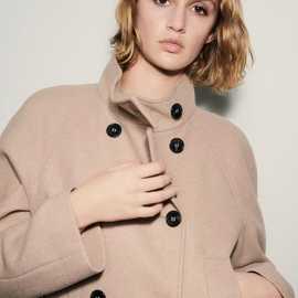 欧美批发2023冬季双襟双排扣羊毛混纺短毛呢大衣外套Y13-72018