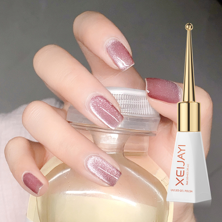 Cameo Brown Crystal cat eye Nail Polish glue 2023 new internet popular color nail beauty shop dedicated