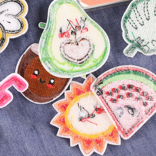 Computer embroidered logo cartoon animal fruit watermelon badge logo clothing accessories clothing and hat decoration patch embroidery cloth stickers