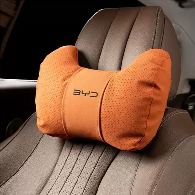 Headrest Pro Car Headrest Neck Pillow - byd-neck-support-headrest-emma-orange-standard
