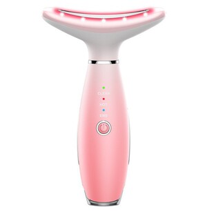 Neck Beauty Instrument, Neck Massage, Brightening, Ultrasonic Vibration, Three-Color Light, Home Beauty Instrument, Rechargeable Cross-Border Factory