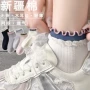 学生拼色春夏短筒运动袜
