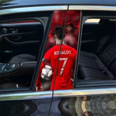 Body sticker – window B pillar protective film black - qx-01-1-pair-of-driver-and-co-pilot