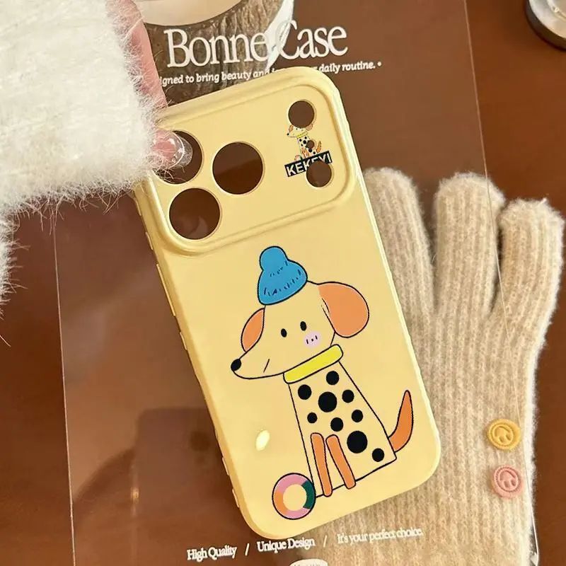 Spotted Puppy Suitable for Iphone17Promax Side Heart-Shaped Phone Case 11 Apple 16Pro_15_14_13 Spotted Puppy Suitable for Iphone17Promax Side Heart-Shaped Phone Case 11 Apple 16Pro_15_14_13