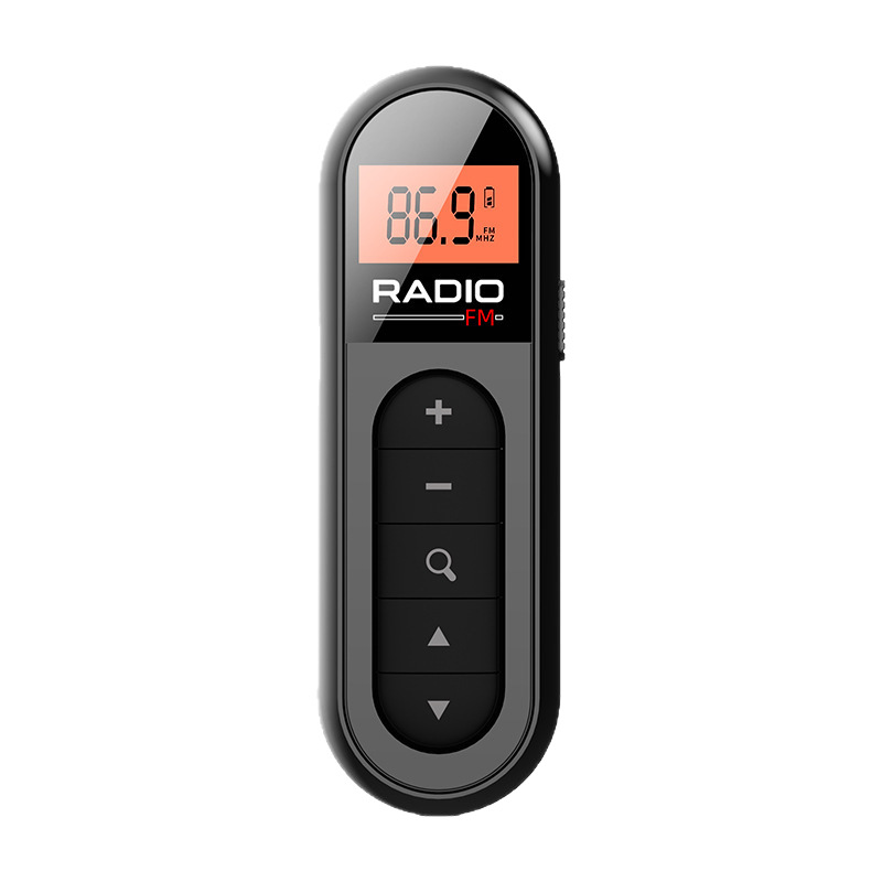 Cross-border new FM radio mini mini rechargeable conference tour guide horse racing sports portable collar clip