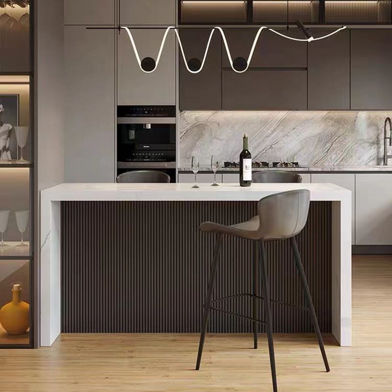 . Household Bar Counter Marble Dining Table Integrated Folding Open Living Room Kitchen Partition Long Strip Middle Island Bar Counter Set