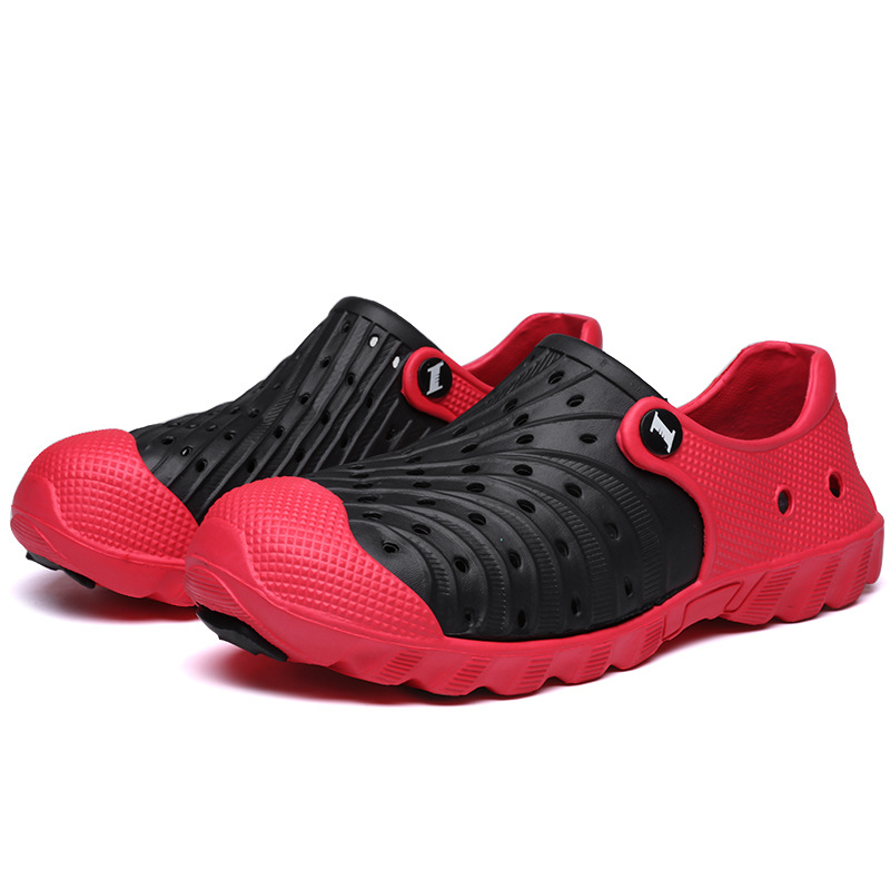Sandalias Baotou transfronterizas nuevos zapatos casuales al aire libre ligeros y transpirables de verano para hombres, zapatos de playa, zapatos huecos, hombres