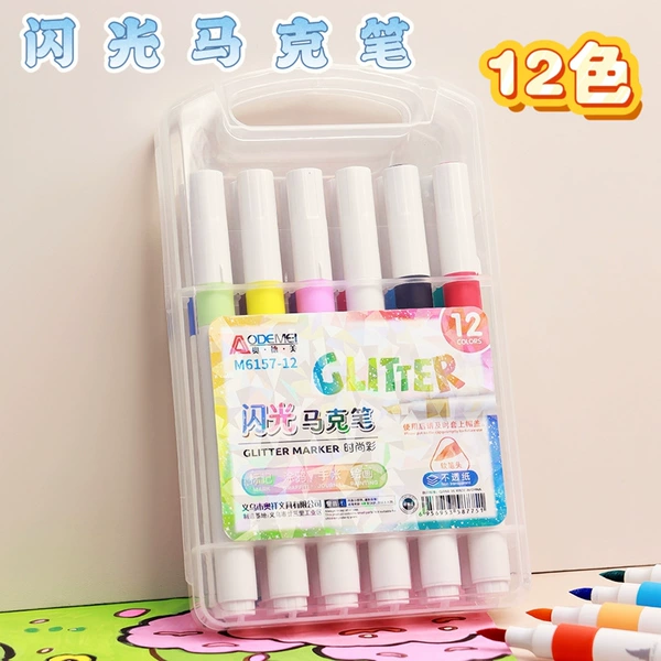Flashing marker, 12 colors