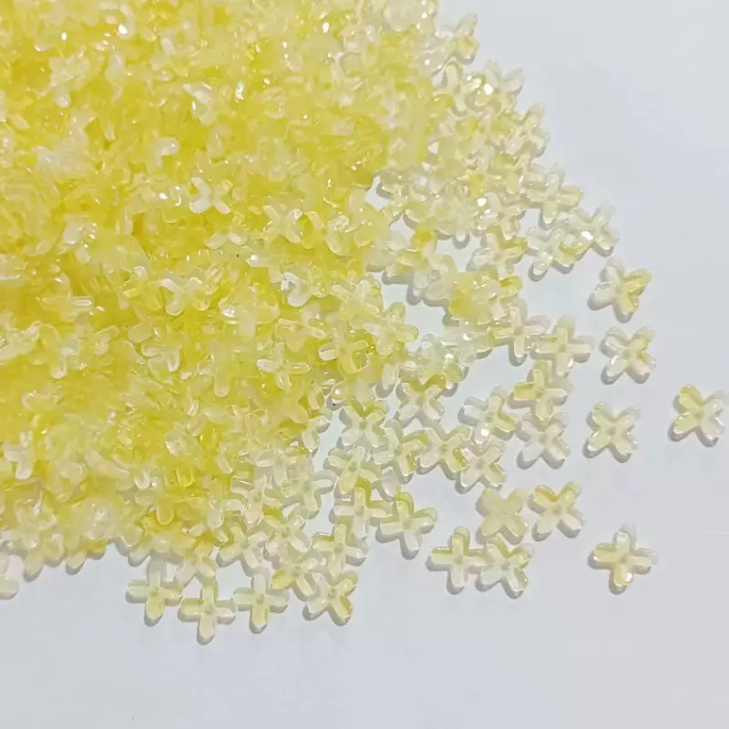 桂花古风汉服发簪材料 饰品配件 diy 琉璃花瓣散珠 复古琉璃批发