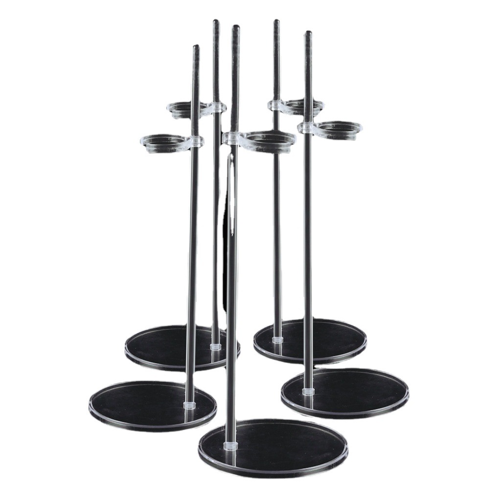 Muñeca de juguete muñeca soporte puro cristal orgánico transparente cintura pie clip plástico soporte exhibición