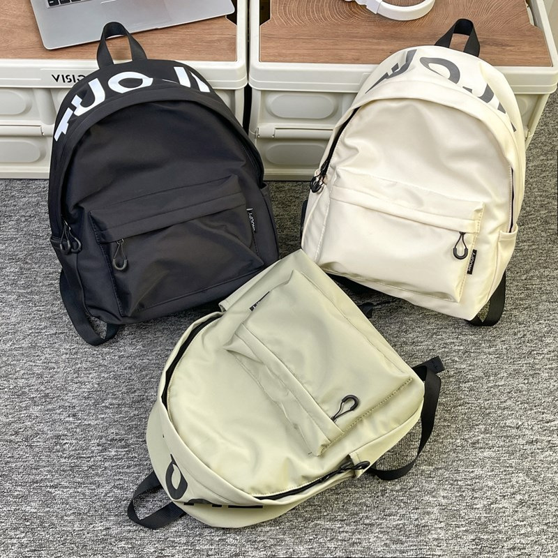 新しいレターストレージバックパック女性のファッションカレッジスタイル大学生バッグ大容量旅行バックパック男性|undefined