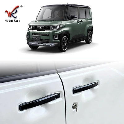 Suitable for 25 Mitsubishi Delica Mini Modified Car Door Handle Decorative Stickers Door Handle Handle Trim Strips