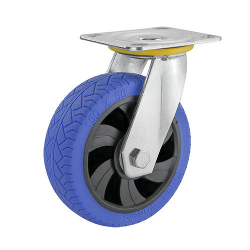 Dajin universal wheels with brakes tpr high load-bearing rubber wheels 5 inches 6 inches 8 inches heavy-duty trolley silent casters