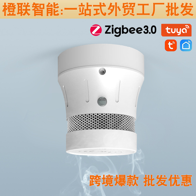Tuya Tuya ZigBee smoke detector home wireless fire smoke alarm APP…
