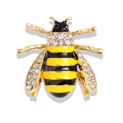 American Enamel Bee Brooch Fashion: Yaxa sancaqları - b4-2-6220