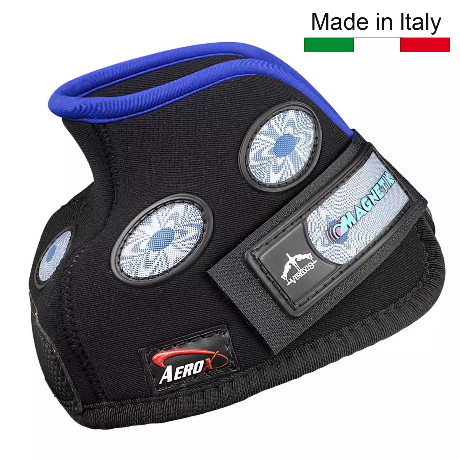 VEREDUS Italian equestrian hoof protectors with neodymium magnets, comfortable, elastic, breathable, and heat-dissipating.