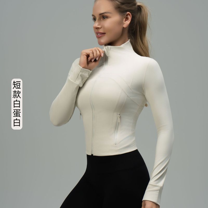 luludarling ショートヨガウェア スタンドカラージャケット Defin スリム レディース アウトドア スポーツ フィットネス ランニング|undefined