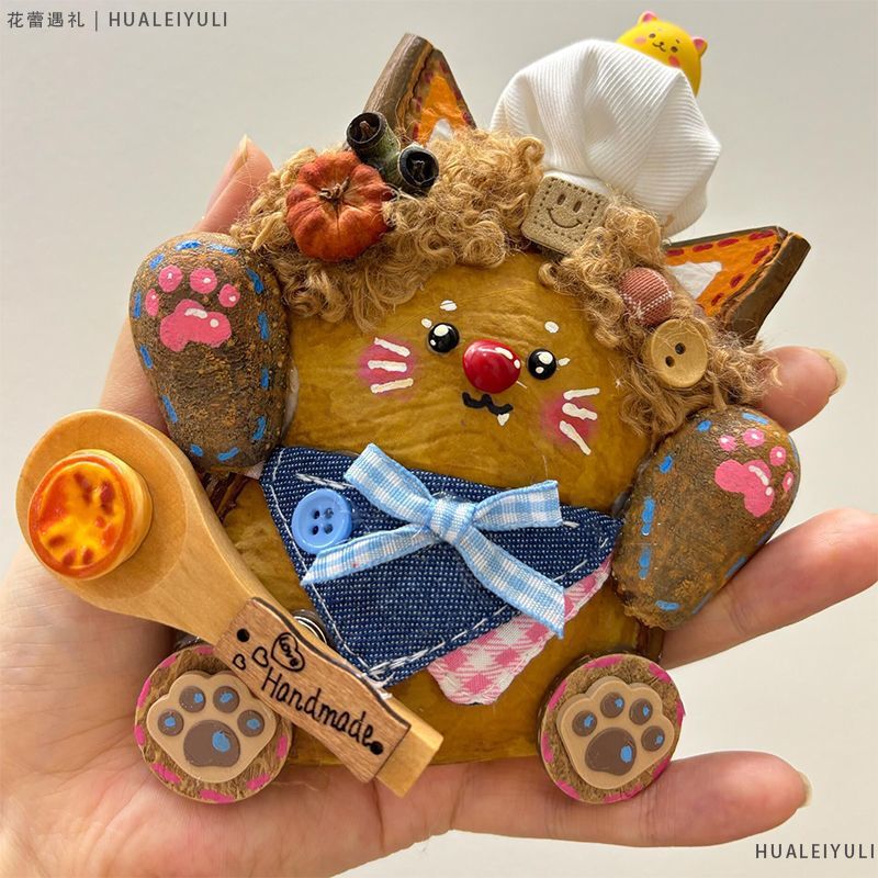 Cute Cat Bean Pod Doll Pendant Decoration DIY Material Kit Handmade Door Hanger Practical Gift for Your Loved Ones Cute Cat Bean Pod Doll Pendant Decoration DIY Material Kit Handmade Door Hanger Practical Gift for Your Loved Ones