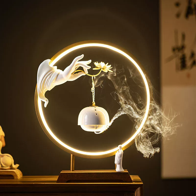 Подвесная печь в стиле дзен, Будда, Руйи, лотос, домашняя атмосфера, орнамент, курильница с обратным потоком, подвесная лампа, орнамент