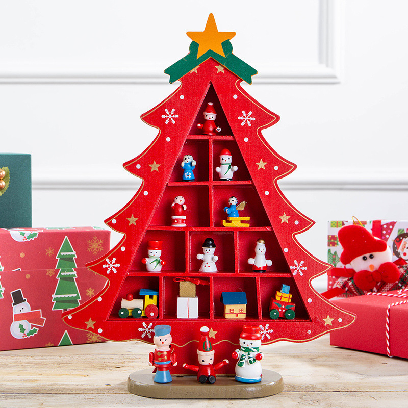 2025 Christmas Decorations Small Mini Tree DIY Stereo Ins Scene Layout Desktop Ornaments for Kidsren's Home