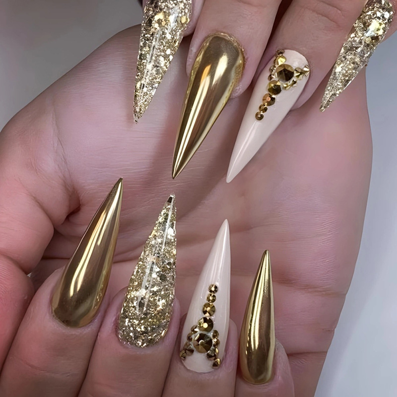 Flash Wear Armor Autumn and Winter Nail Art Removable Fake Nail Patch Wearable Armor Pieces Long Tip 24 Pieces Wholesale Flash Wear Armor Autumn and Winter Nail Art Removable Fake Nail Patch Wearable Armor Pieces Long Tip 24 Pieces Wholesale