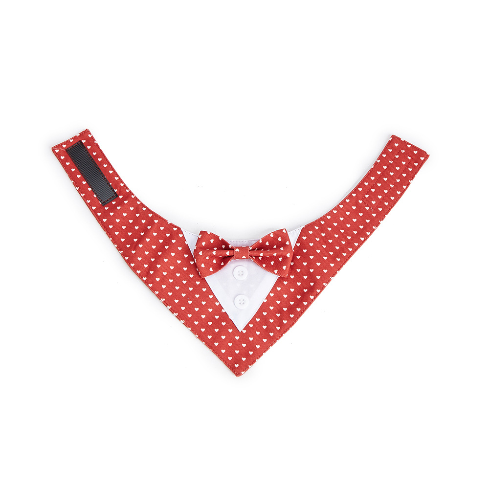 TANPOPO transfronterizo nuevo amor adorable mascota fiesta decoración traje mascota toalla de saliva bufandas triangulares