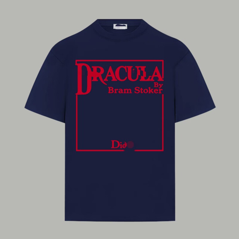 26 Cross-Border Wholesale D Di Brand 320g Popular Short-Sleeve T-Shirt for Men, Printed Unisex Trendy Brand Foreign Trade Loose Fit Half-Sleeve