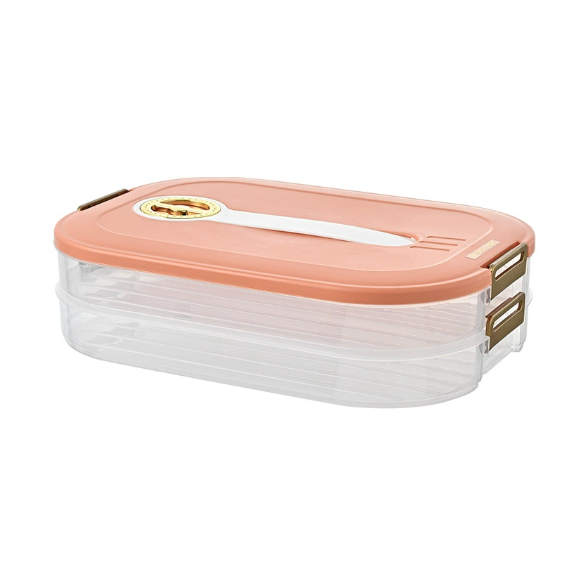 Multi-layer Dumpling Storage Box, Large Capacity with Timer, Portable Refrigerator-safe (1–4 Layers)