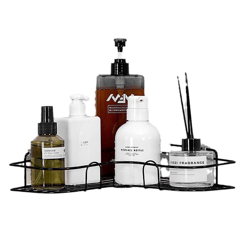 Estante de baño de esquina de acero inoxidable Estante de almacenamiento de baño sin perforación Estante triangular de pared de baño