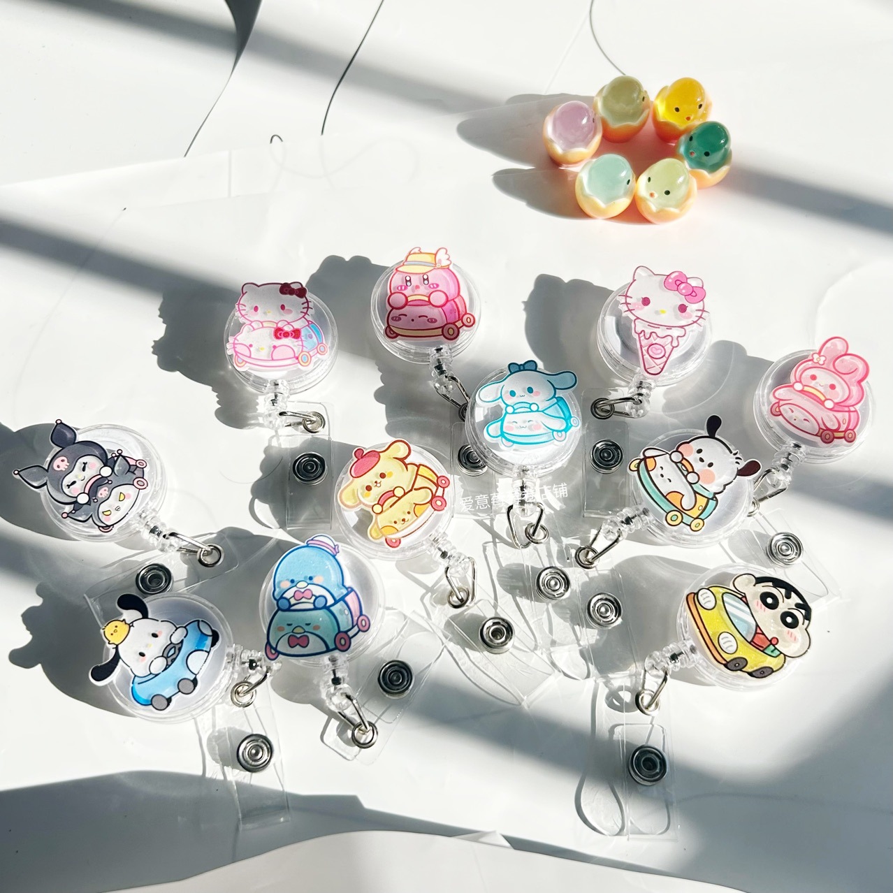 开车款可爱学生伸缩医生护士易拉扣卡套胸牌证件胸卡夹子挂绳工作