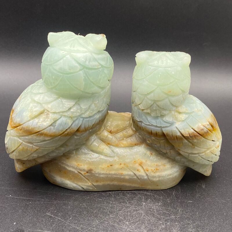 天然亚马逊猫头鹰手工雕刻件桌面摆件手工雕刻件装饰直供 图 4