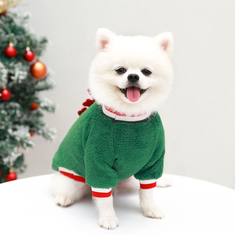 Cartoon Style Polyester Christmas Elk Pet Clothing display picture 4