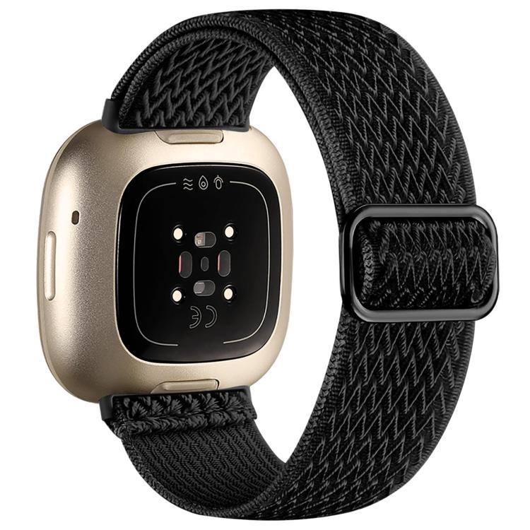 xDfind Correa elástica de trenzado de nylon ondulada con hebilla de ajuste para Fitbit Versa 4 / 3 / Sense2 / 1
